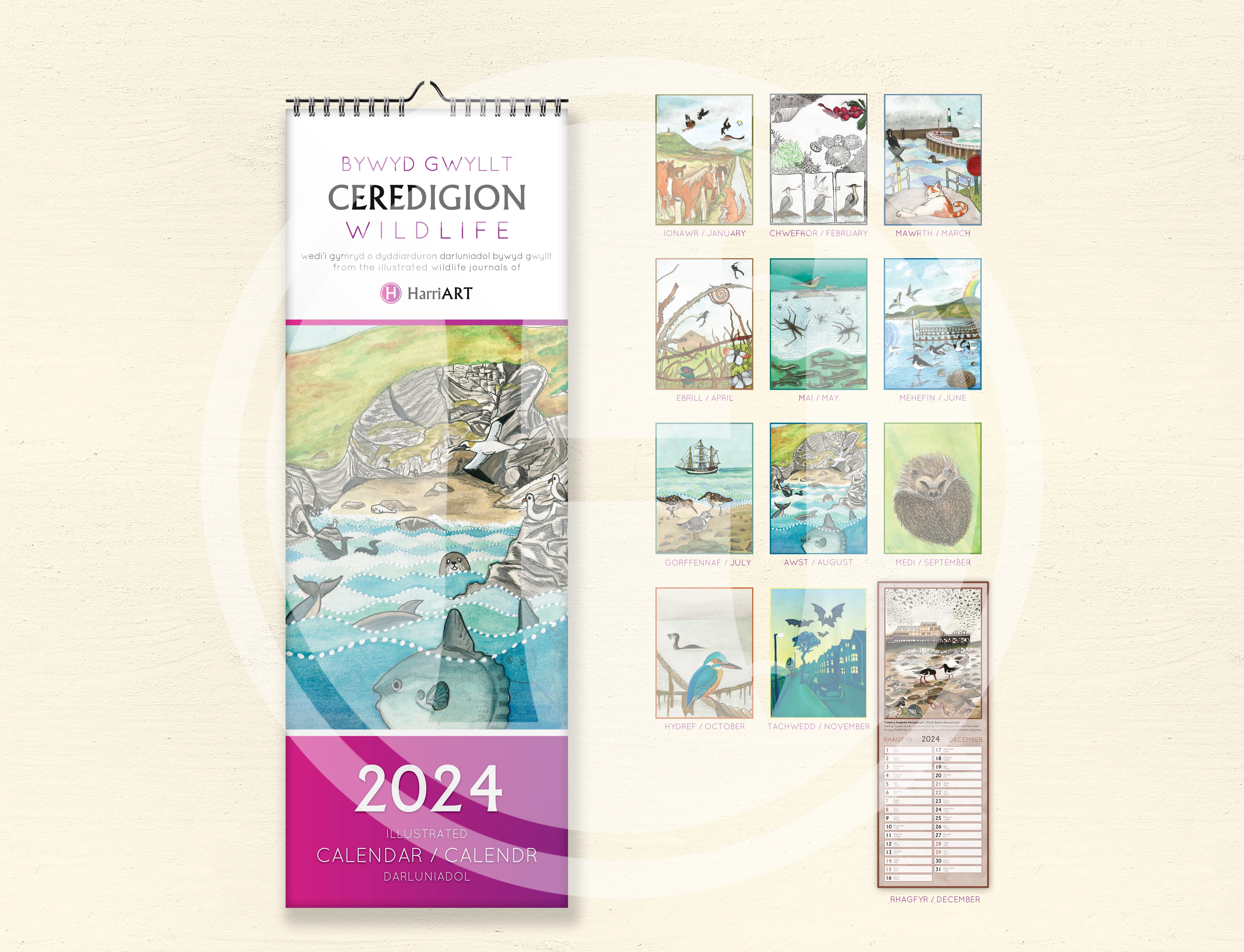Bywyd Gwyllt Ceredigion Wildlife 204 Calendar